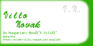 villo novak business card